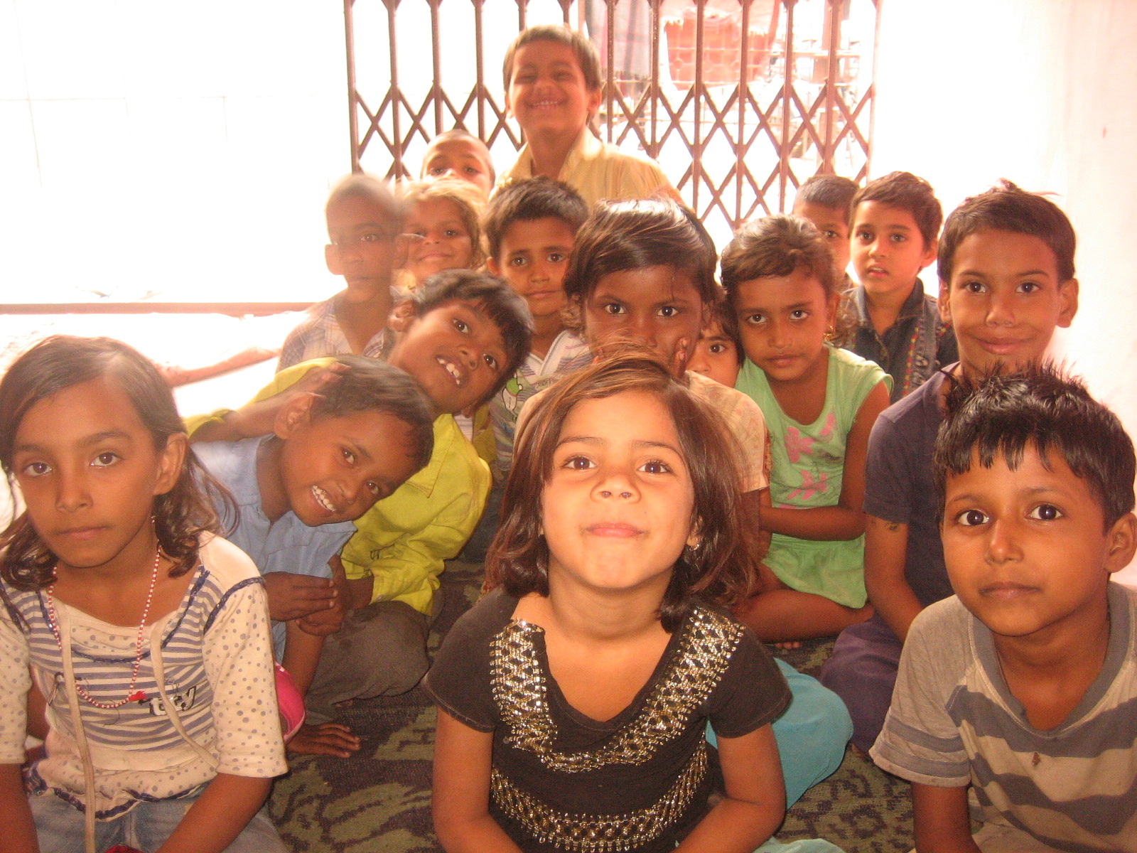 Smiling children at Prajna Foundation's education center