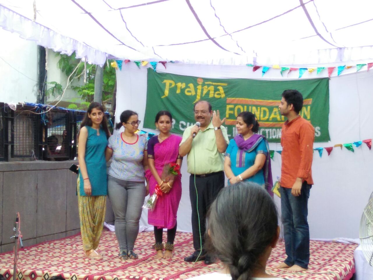 Prajna Foundation event with volunteers and staff